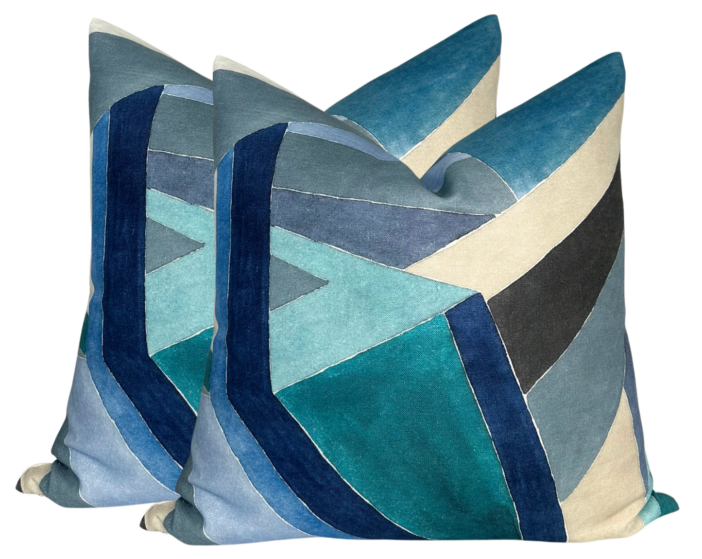 Roulade Pillow Cover in Navy Blue