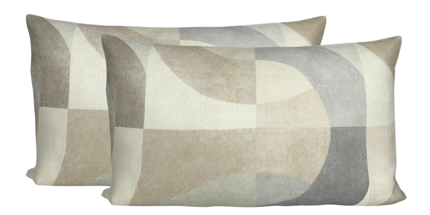 Colonnade Pillow Cover in Parchment, Kelly Wearstler Textiles