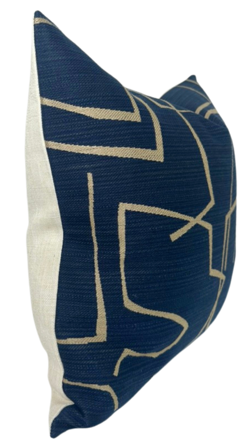 Kravet Abstract Pillow Cover in Indigo
