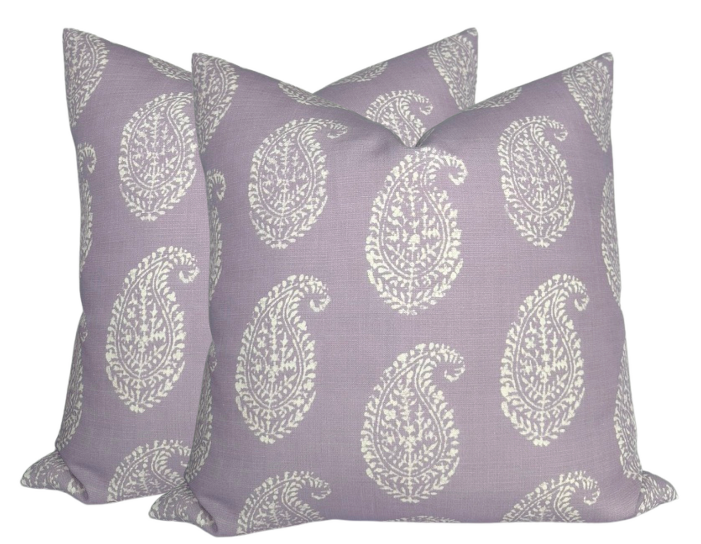 Kashmir Paisley Pillow Cover in Lilac Purple, Peter Dunham Textiles