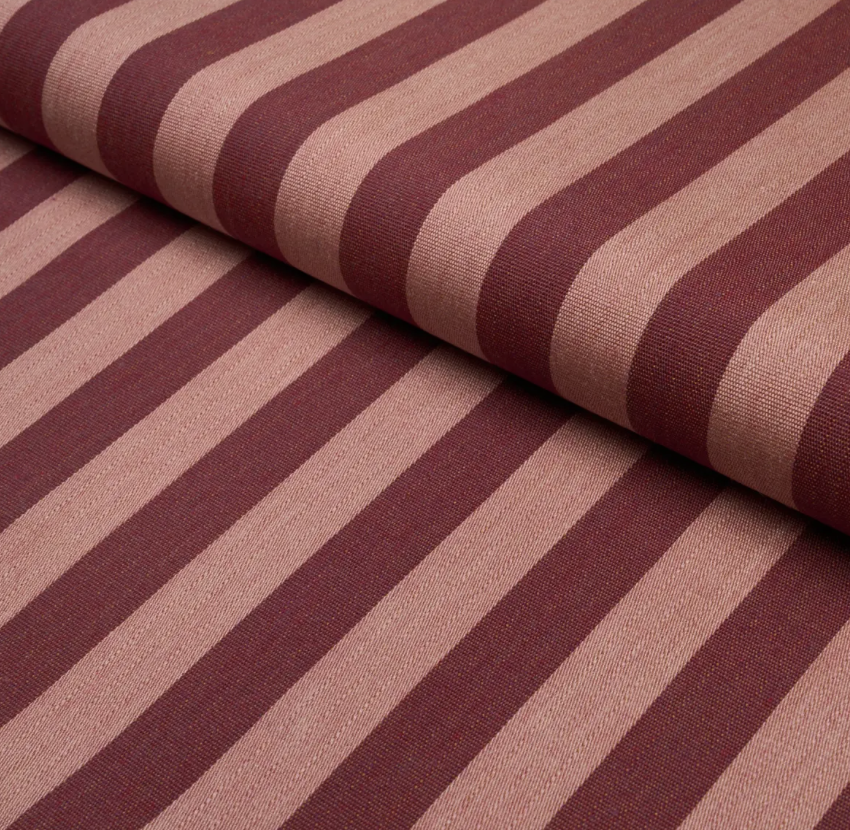 Hanson Stripe Pillow Cover in Raspberry, Schumacher Textiles