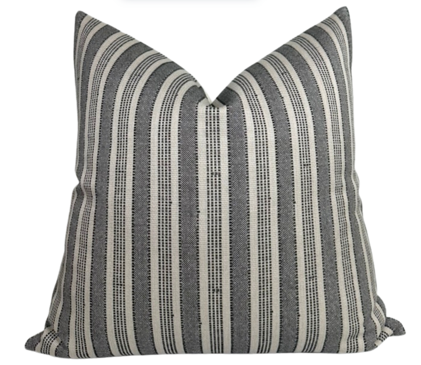Amida Pillow Cover in Charcoal on Natural, Peter Dunham Textiles
