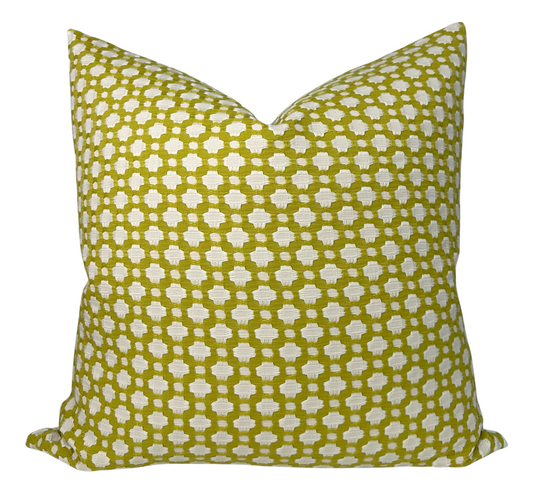 Betwixt Pillow Cover in Chartreuse, Schumacher Textiles