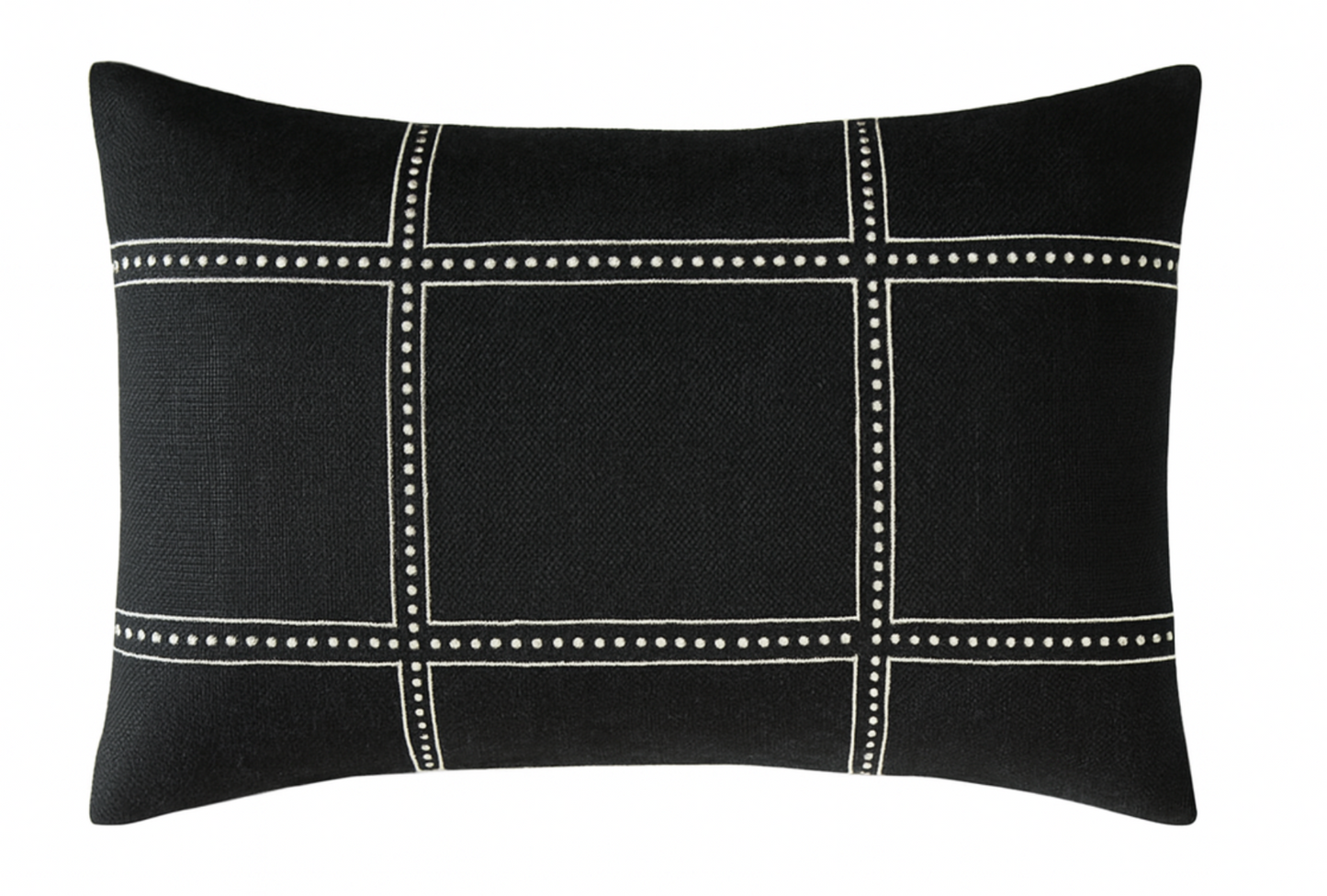 Postage Pillow Cover in Black, Designer Pillows