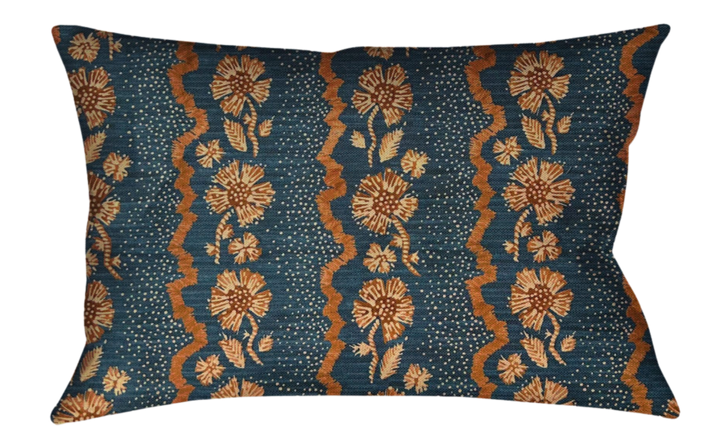Andrews Floral Pillow Cover in Navy, Maresca Textiles