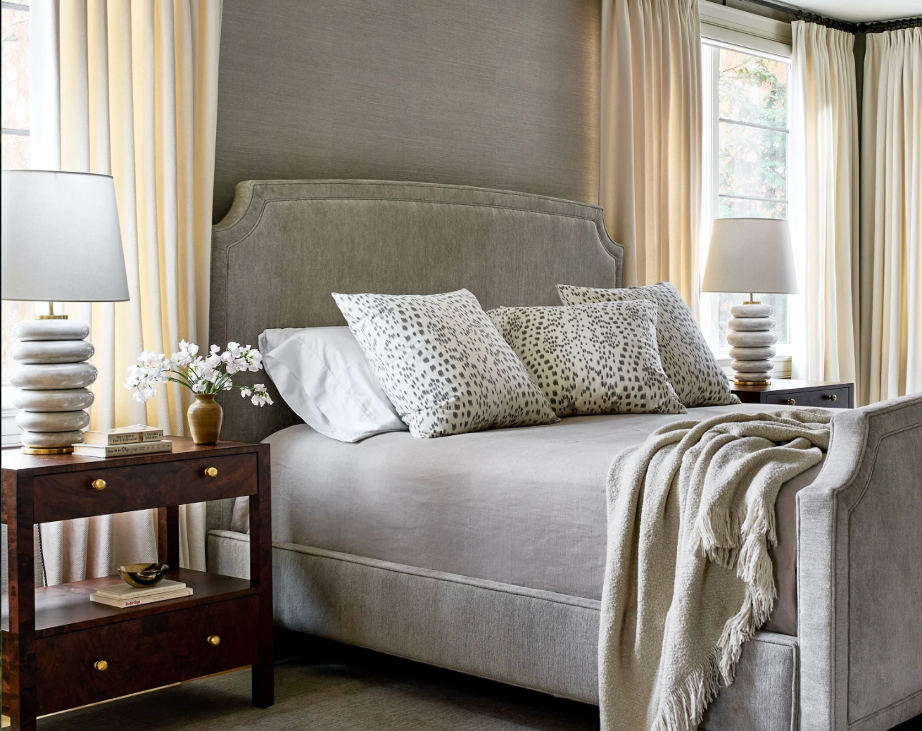 Les Touches Pillow Cover in Gray