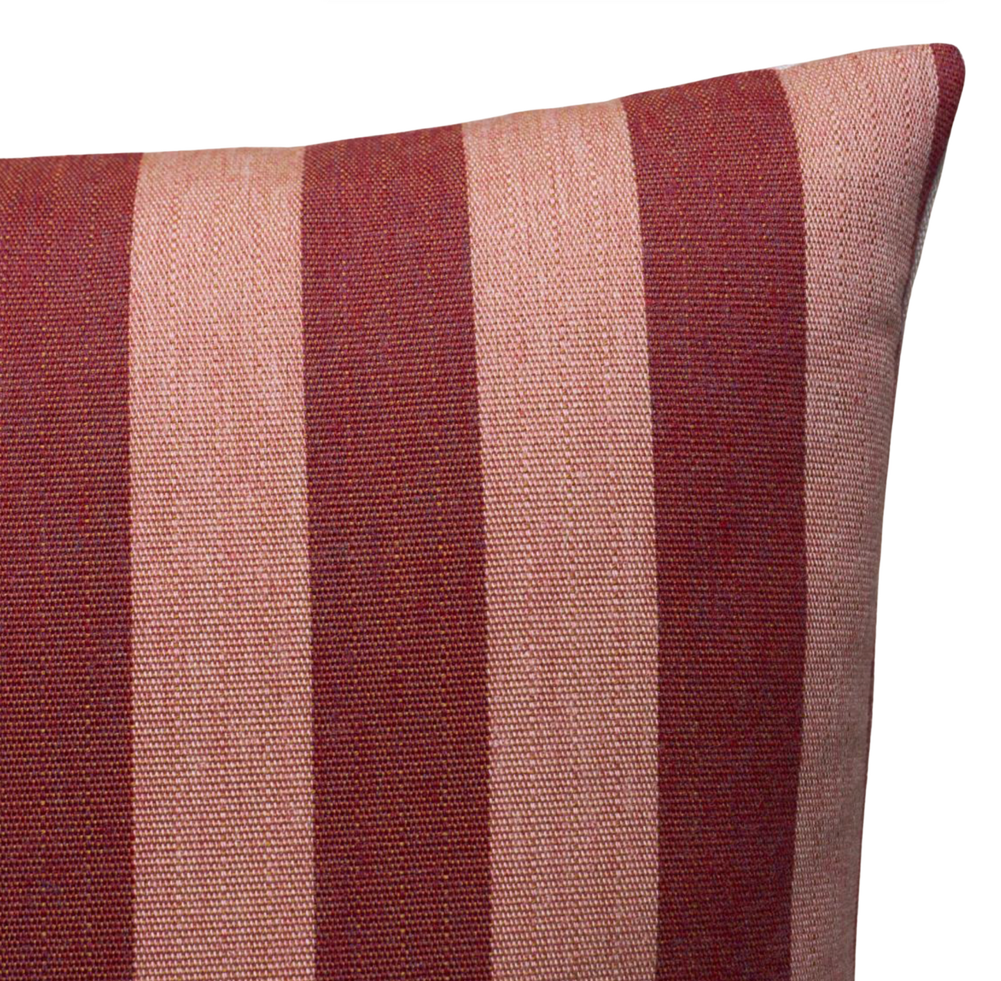 Hanson Stripe Pillow Cover in Raspberry, Schumacher Textiles