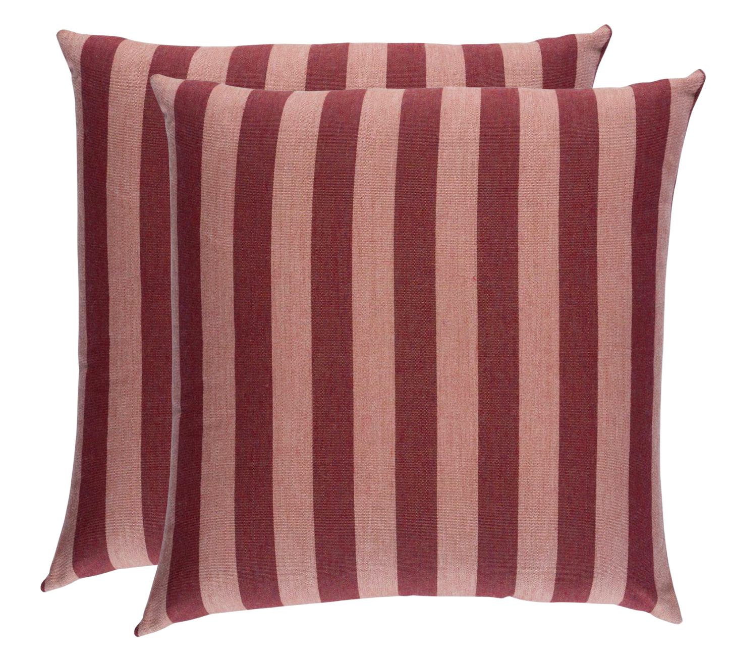 Hanson Stripe Pillow Cover in Raspberry, Schumacher Textiles