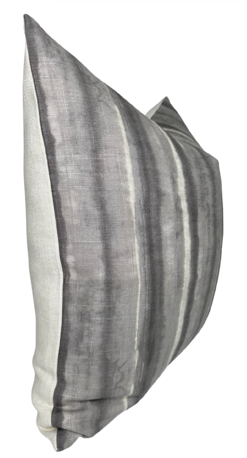Kumo Stripe Pillow Cover in Charcoal
