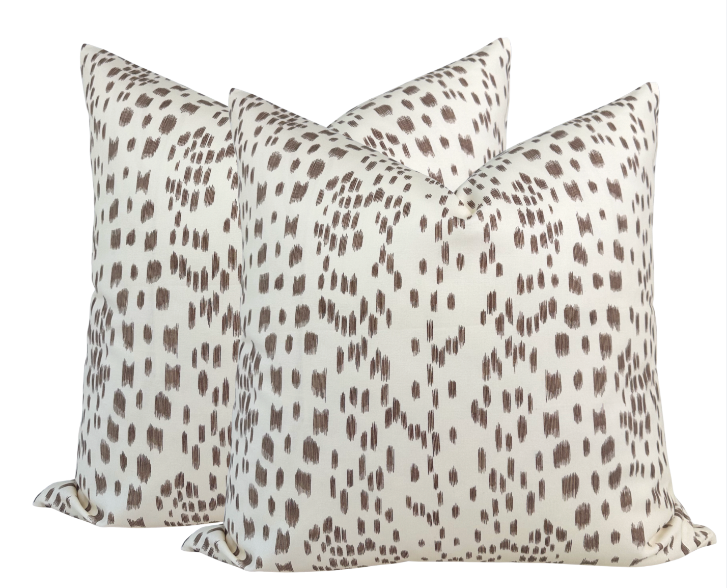 Les Touches Pillow Cover in Tan Brown