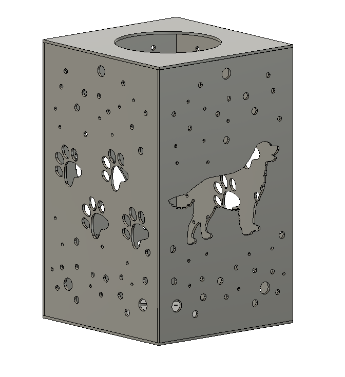 Puppy Cube Steel Hanging Solar Light | 6.5 in. | Pick a Breed