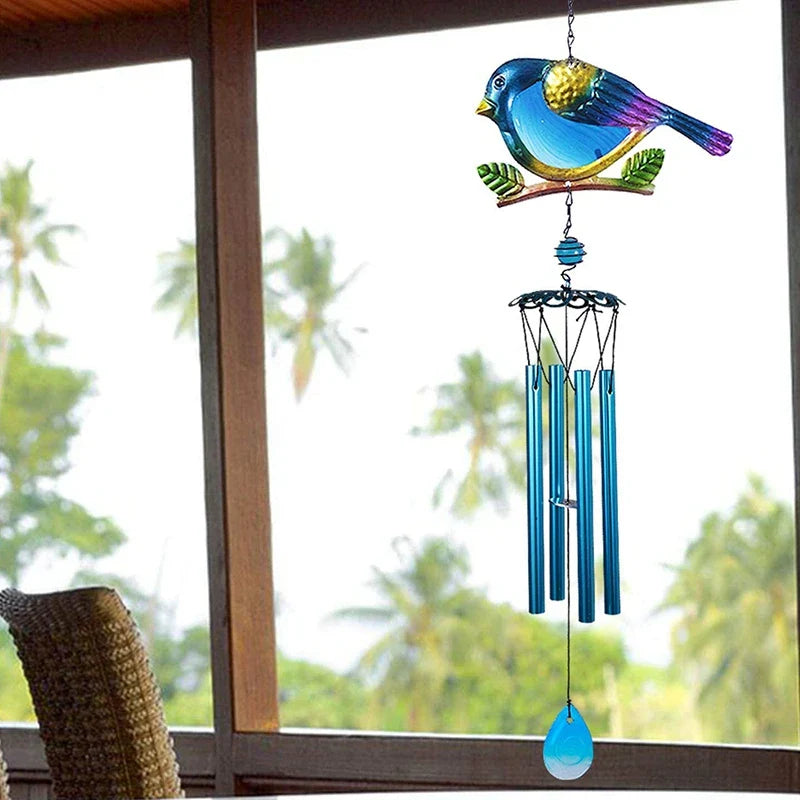 Wind Chimes Outdoor Indoor Decor Windchime, Mobile Romantic Blue Bird Wind Chimes For Home Festival Garden Decoration