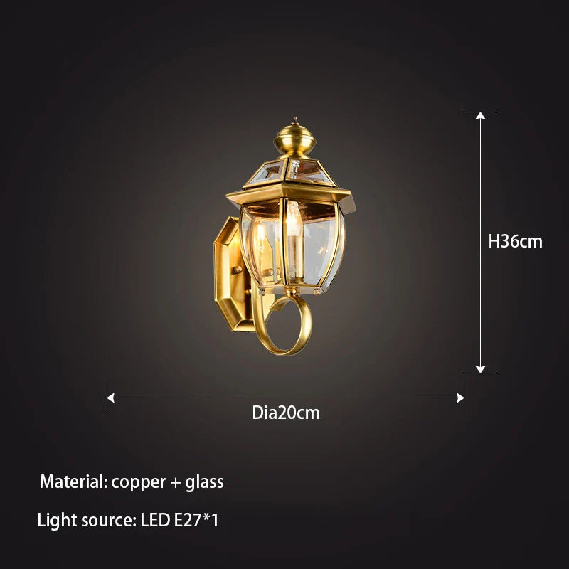 Alanna  - European-Style All-Copper Wall Light - Classic Elegance for Every Space