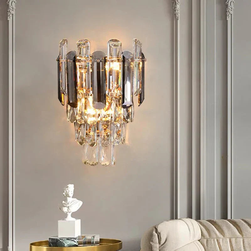 Abigail's Modern LED Crystal Wall Lamp - Elegant Interior Dec