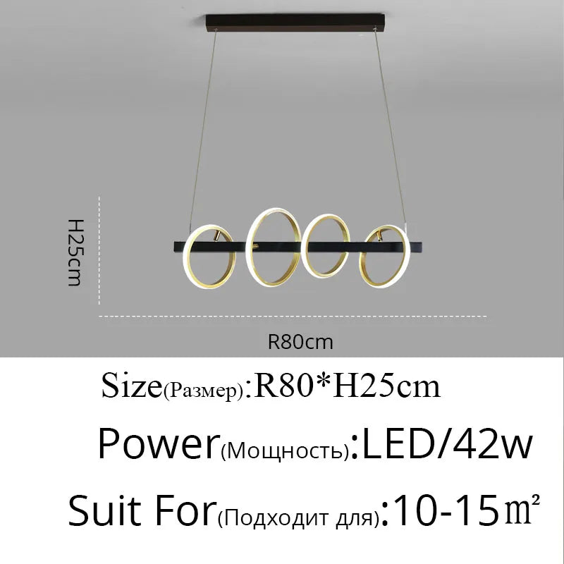 Modern LED Nordic Restaurant Ceiling Chandelier - Industrial Pendant Lamps for Dining Tables, Living Rooms, and Bars