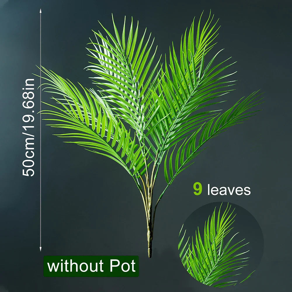 Dlight Decor 120cm Tall Palm Tree Branch with Coconut Leaves for Home and Office Decor