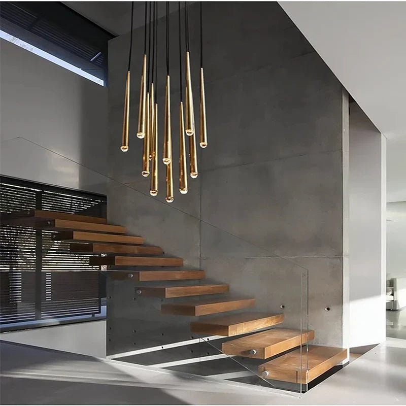 Trendy American Classic Crystal Chrome Chandelier - LED Hanging Lamp