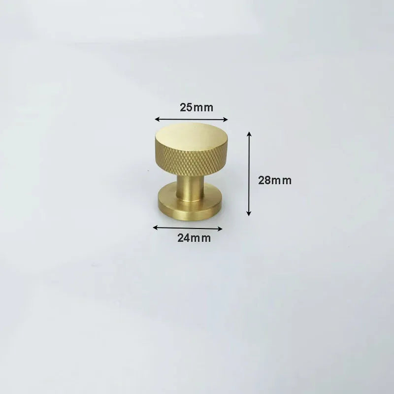 Knurled Brass Drawer Knobs – Textured Cabinet Handles and Furniture Pulls for Wardrobes
