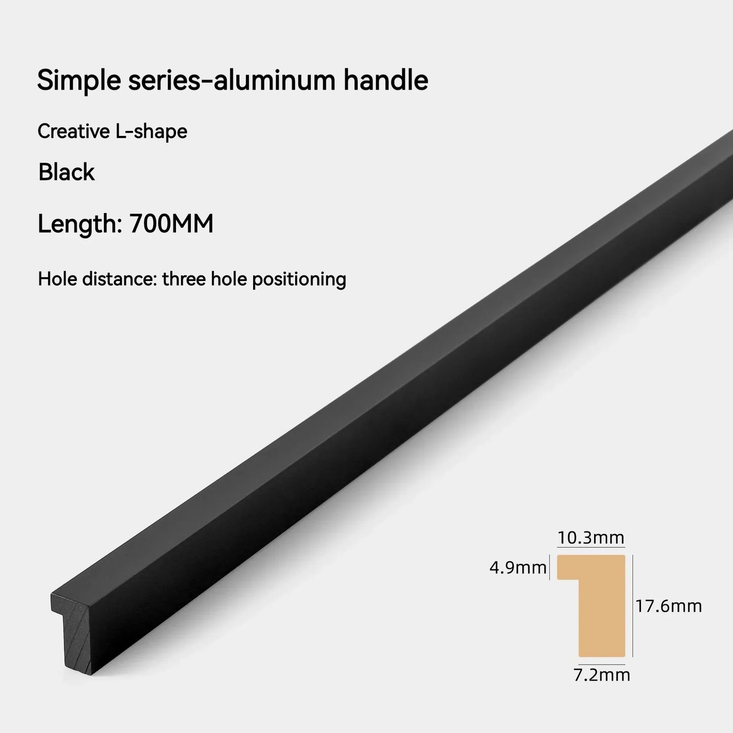 Modern Long T-Bar Aluminum Cabinet Handles – Brushed Gold, Silver, and Black Pulls for Drawers and Cupboards (700-1200mm)