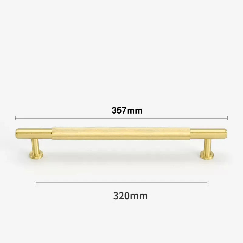 Gold Brass Cabinet Handles – Liner Knobs and Kitchen Drawer Bar Pulls for Furniture