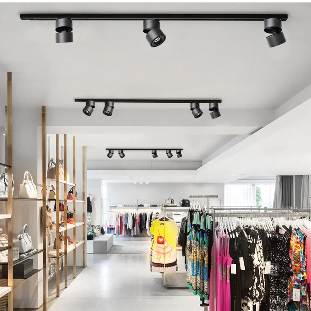 LED Track Light - 15W/12W/10W Spotlights for Bedrooms, Shops, and Corridors