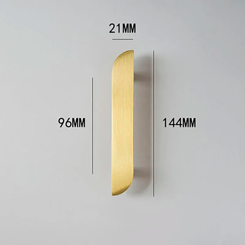 Modern Simple Wardrobe Handles – Brass Cabinet Knobs and Drawer Pulls for Furniture