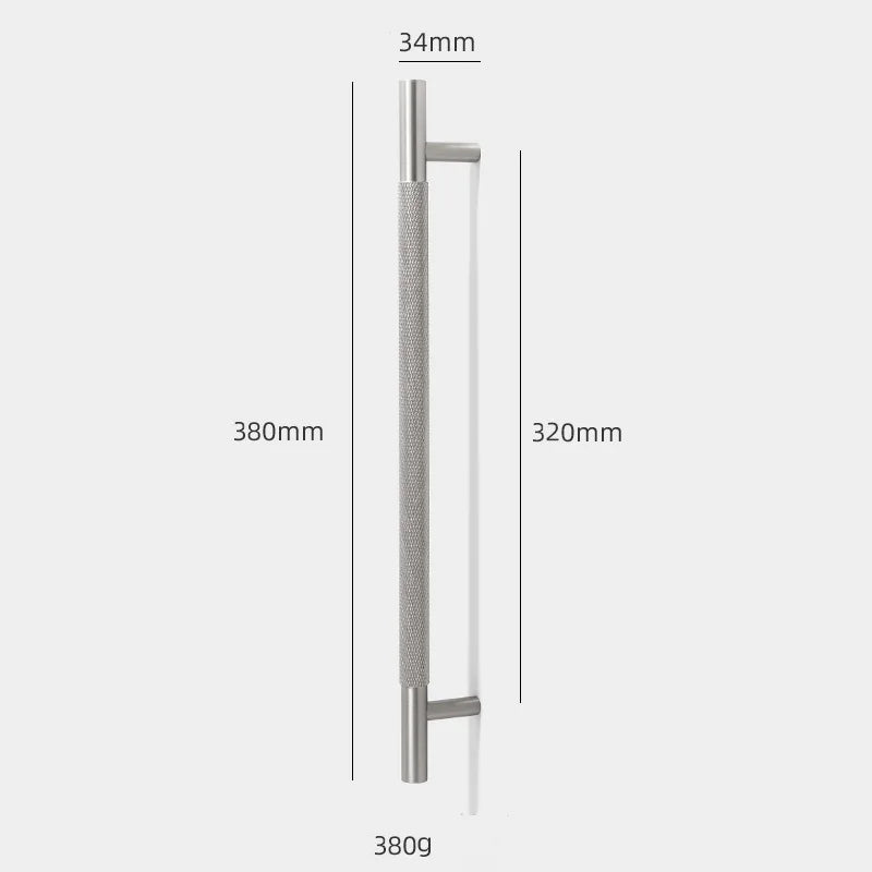 Solid Brass Knurled Cabinet Handles – Brushed Nickel Wardrobe Pulls and Textured Bar Knobs