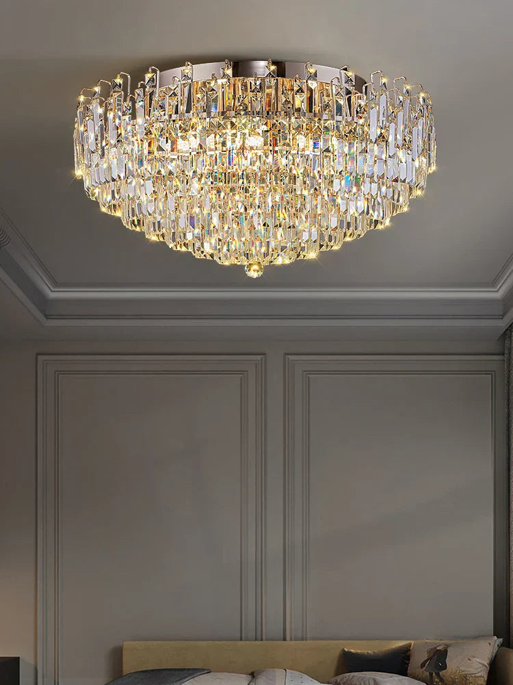 Exquisite Light Luxury Crystal Chandelier for Elegant Living and Dining Spaces