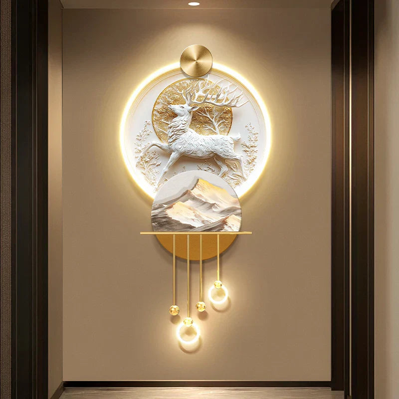 Dlight Decor Elk Mural LED Wall Light Pendant