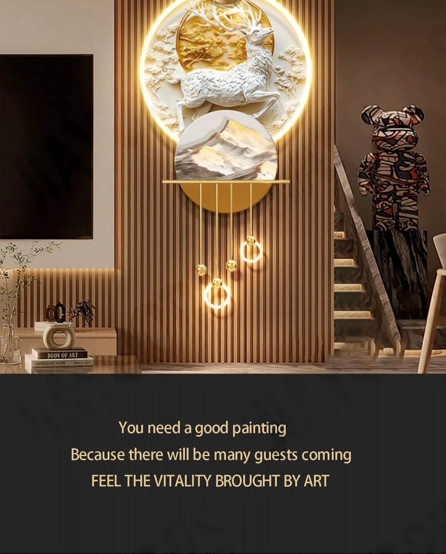 Dlight Decor Elk Mural LED Wall Light Pendant
