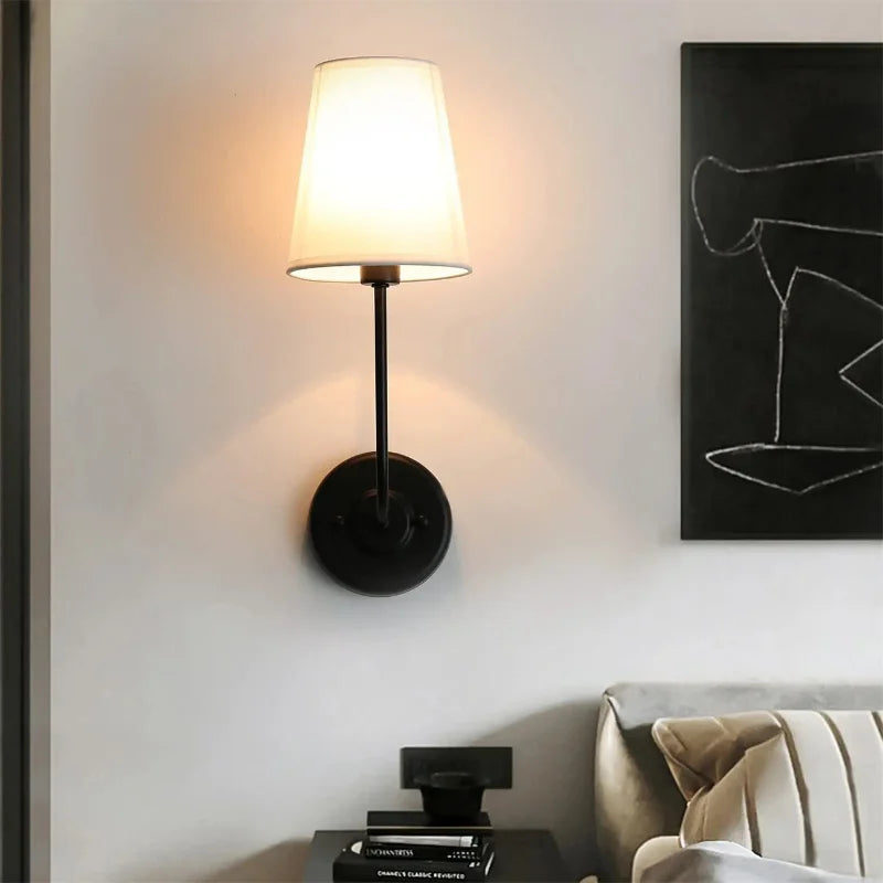 European Style Fabric E14 Wall Lamp - Elegance and Warmth for Any Space
