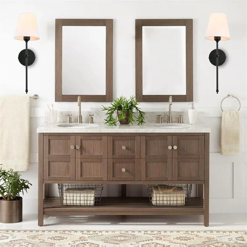 Modern American LED Wall Lamp for Bathroom Mirror Light, Bedroom, Corridor, and More - Stylish Wall Sconce with Cloth Lampshade