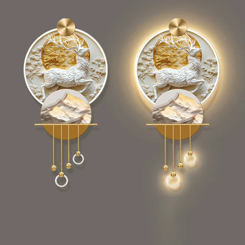 Dlight Decor Elk Mural LED Wall Light Pendant