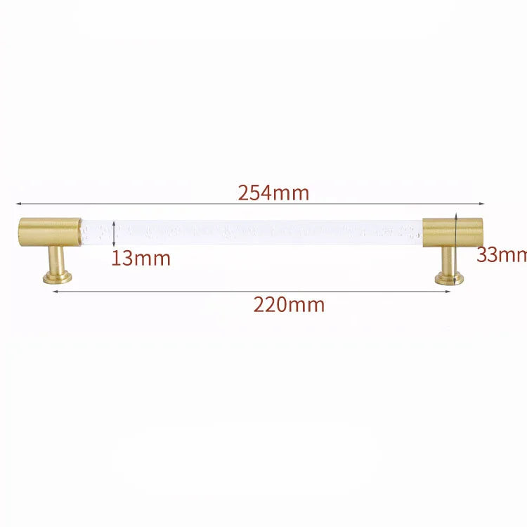 Transparent Acrylic Furniture Handles – Brass Cabinet Pulls and Wardrobe Knobs