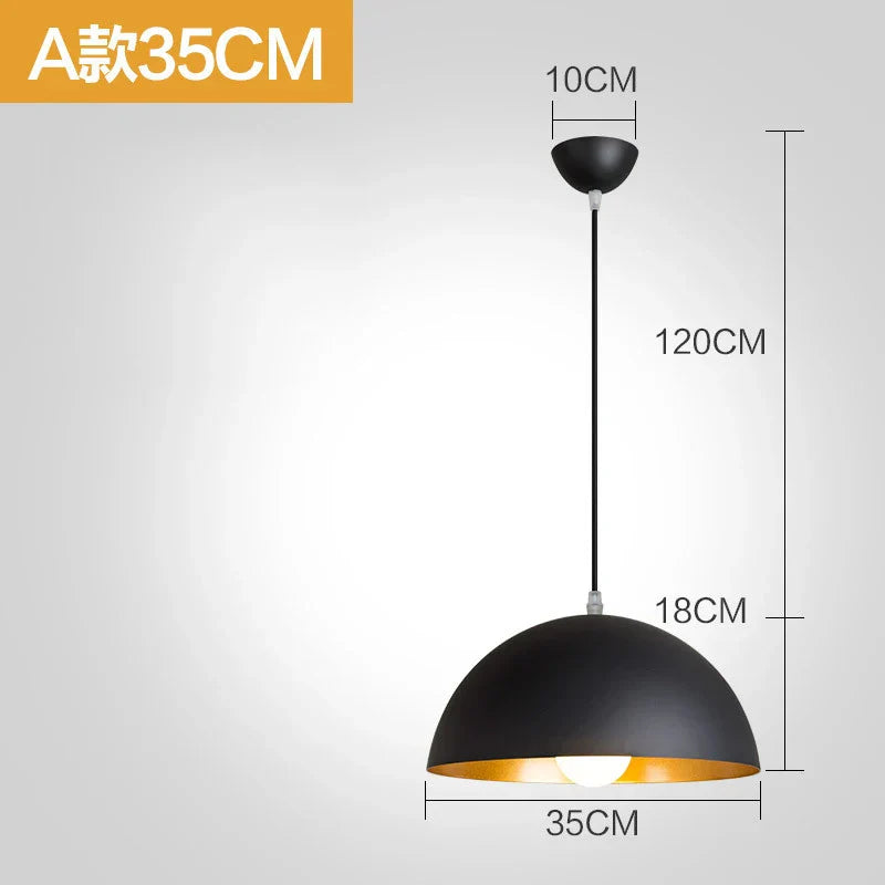 Nordic Retro Industrial Black Ceiling Pendant Lamp - Perfect for Restaurant, Dining Table, and Bar Decor