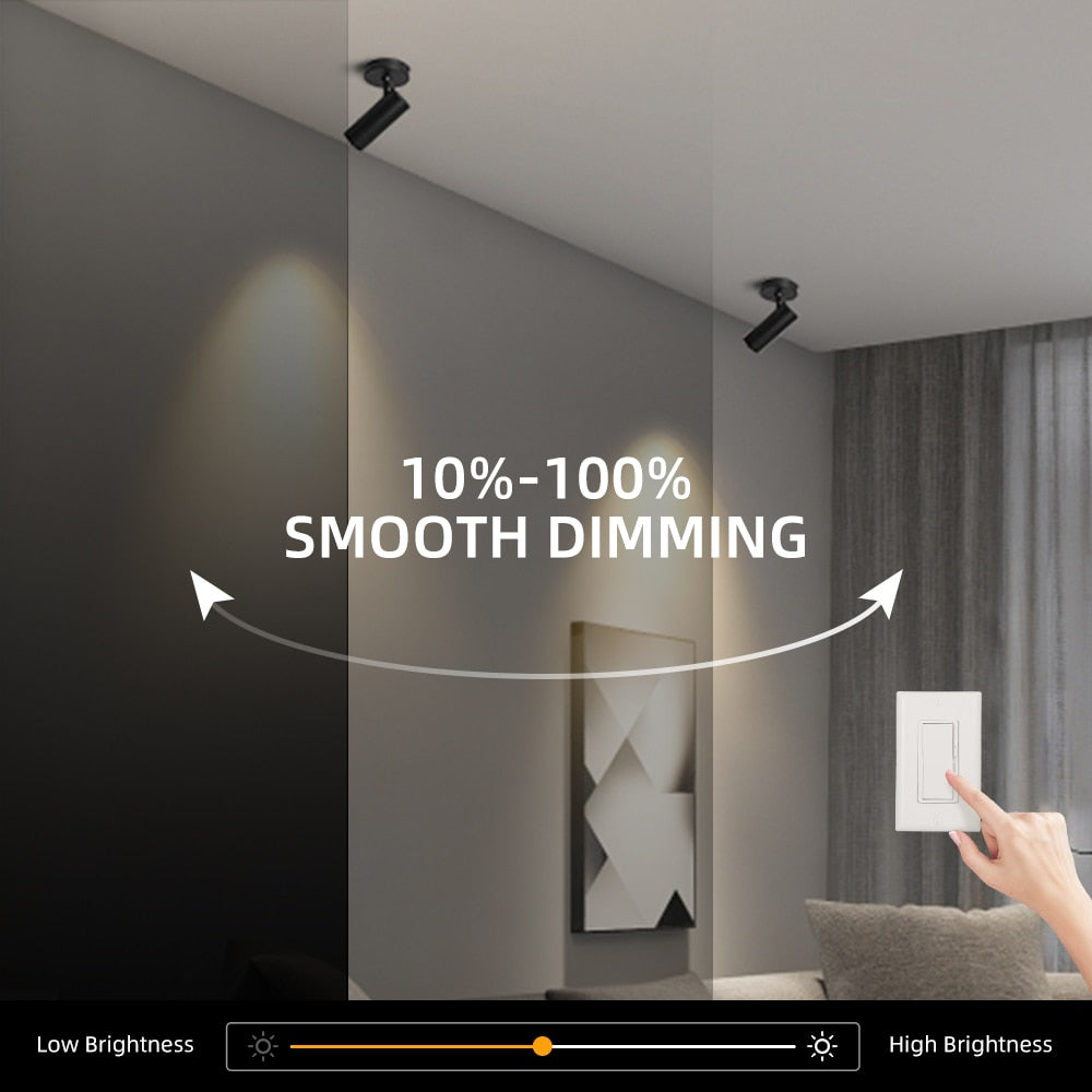 Sophia's 360° Adjustable Ceiling/Wall Spotlight with Dimmable GU10 Replaceable Bulb