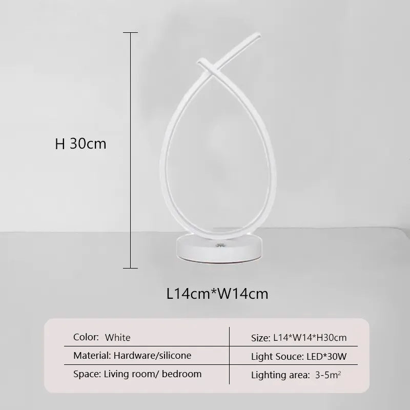 Modern LED Touch Table Lamp - Eye-Friendly Light for Living, Bedroom, and Study