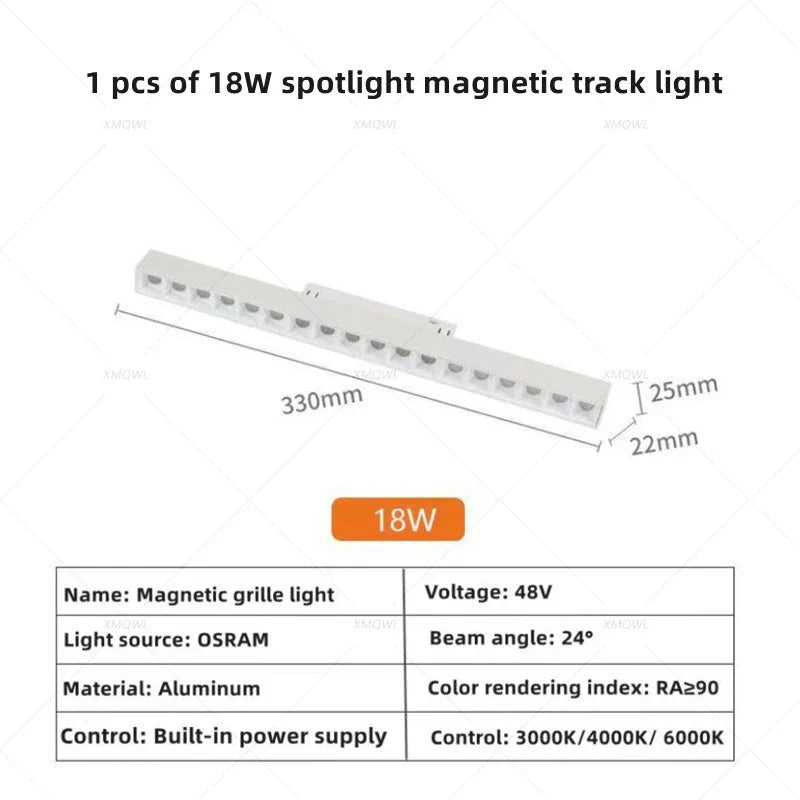 Modern Magnetic Track Lights - Embedded LED Spotlight Downlight