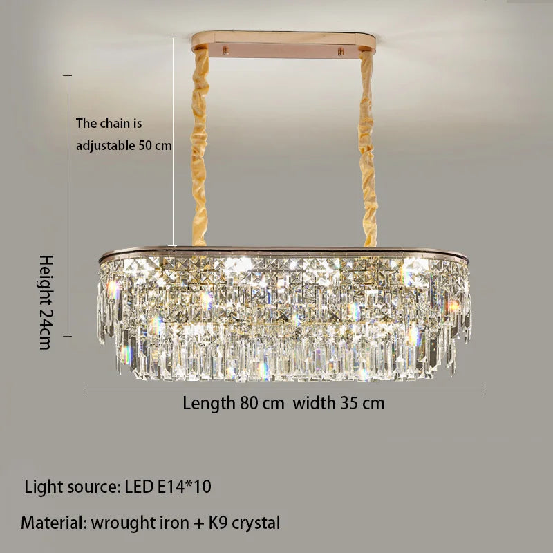 New Modern Crystal Chandelier - Effortless Elegance for Living, Dining, and Bedroom Spaces