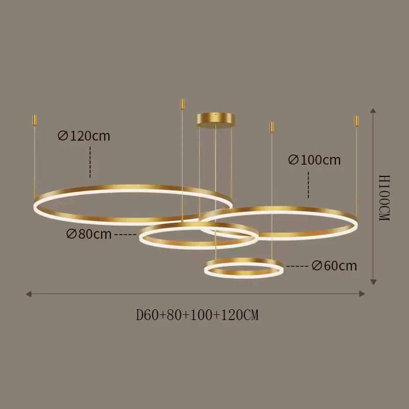 Nordic Modern LED Living Room Chandelier - Stylish Lighting for Living Rooms, Bedrooms, and Home Decor