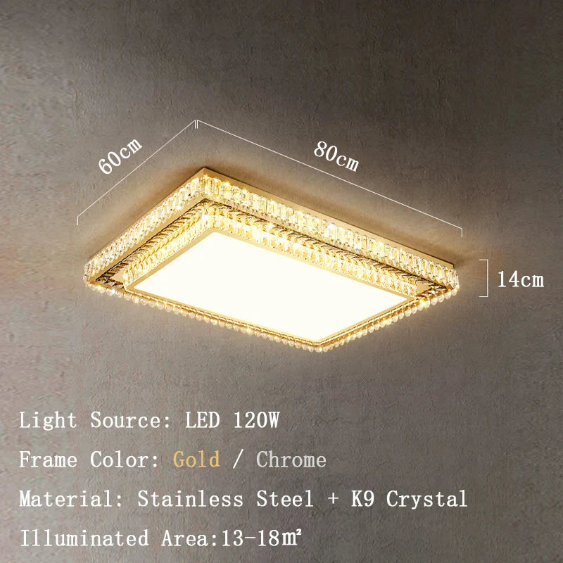 Modern LED Crystal Ceiling Lights - Contemporary Elegance for Bedrooms and Beyond