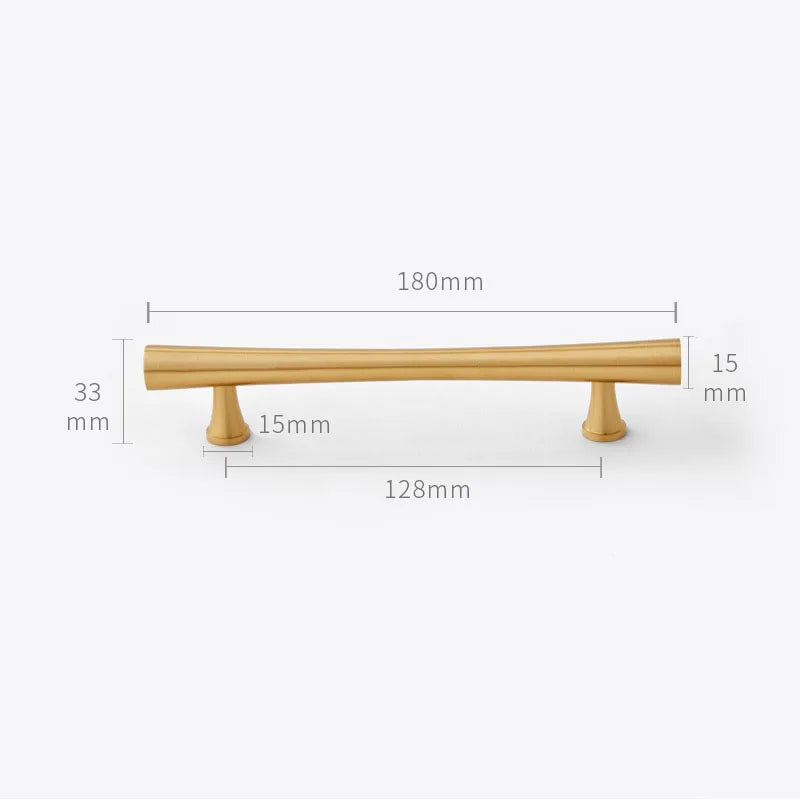 Gold Brass Dresser Handles – Modern Cabinet Pulls and Drawer Knobs for Kitchen and Furniture