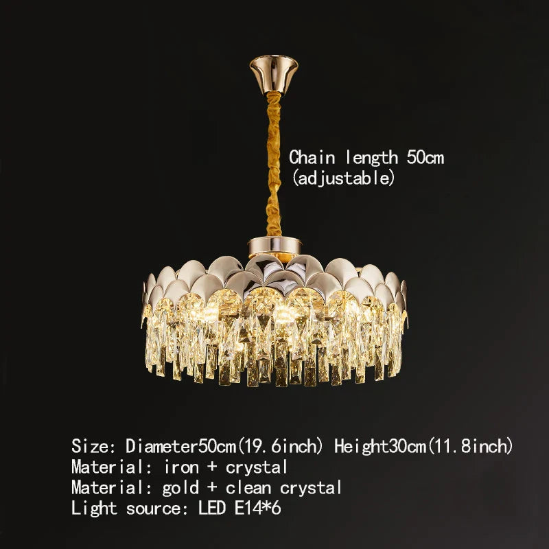 New Design Modern Luxury Golden Chandelier - Opulent Illumination for Bedrooms, Halls, and Dining Spaces