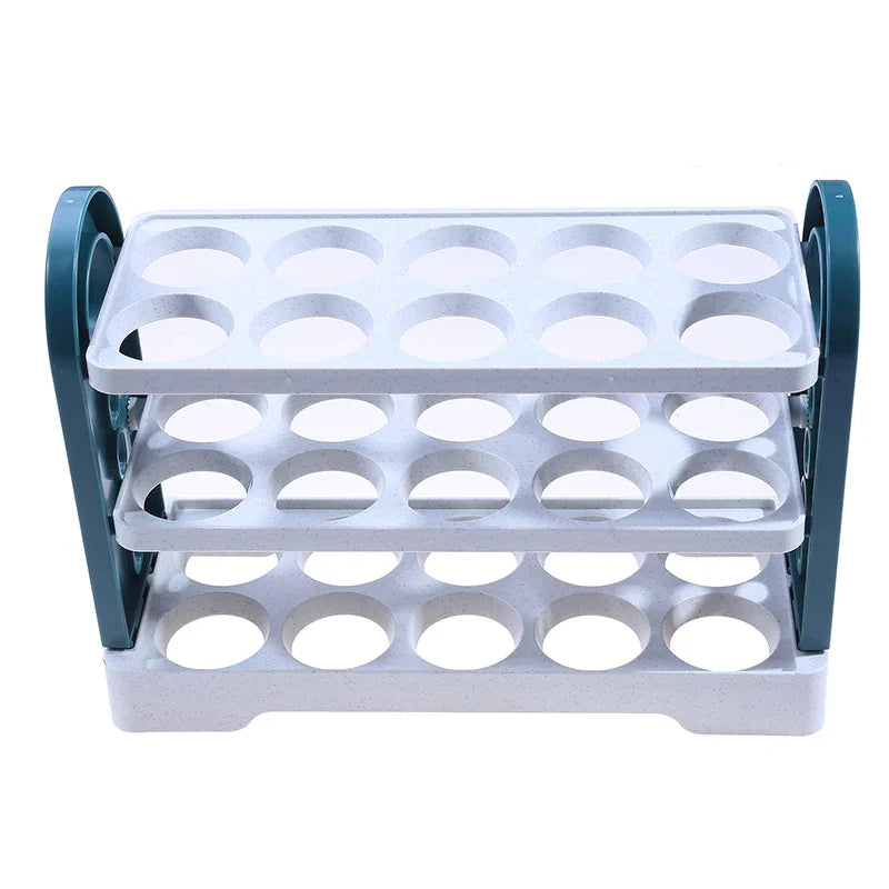 Egg Storage Container Large Capacity Egg Refrigerator Tray For Household Easy To Use Fridge Flip Egg Fresh-Keeping Case Holder