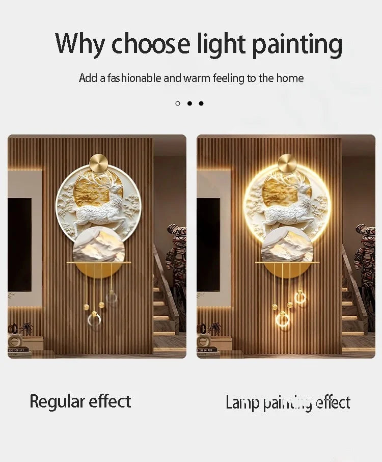 Dlight Decor Elk Mural LED Wall Light Pendant