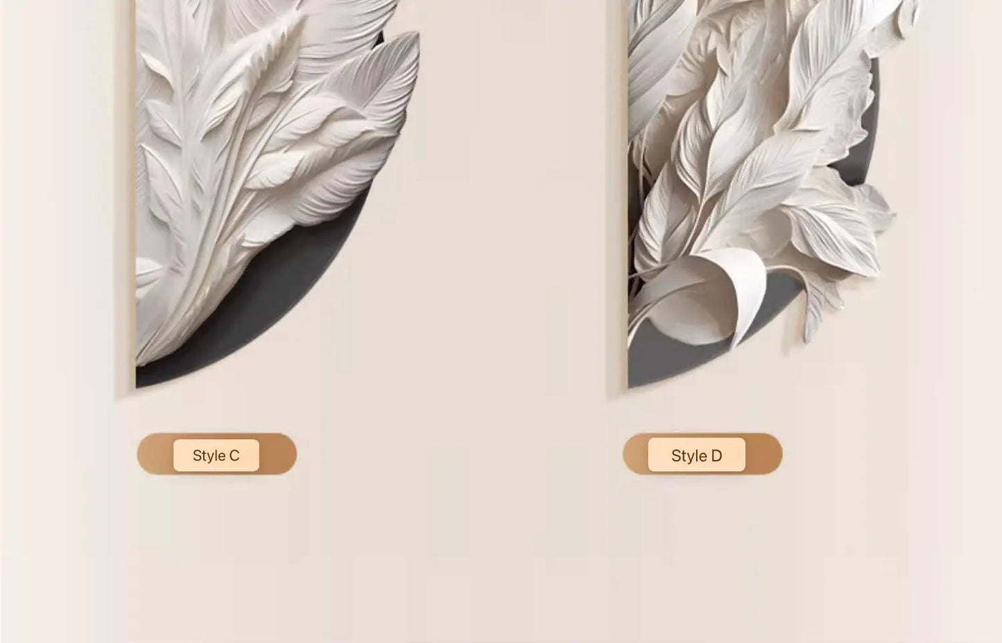 Dlight Decor Feather Mural LED Light for Entry Walls