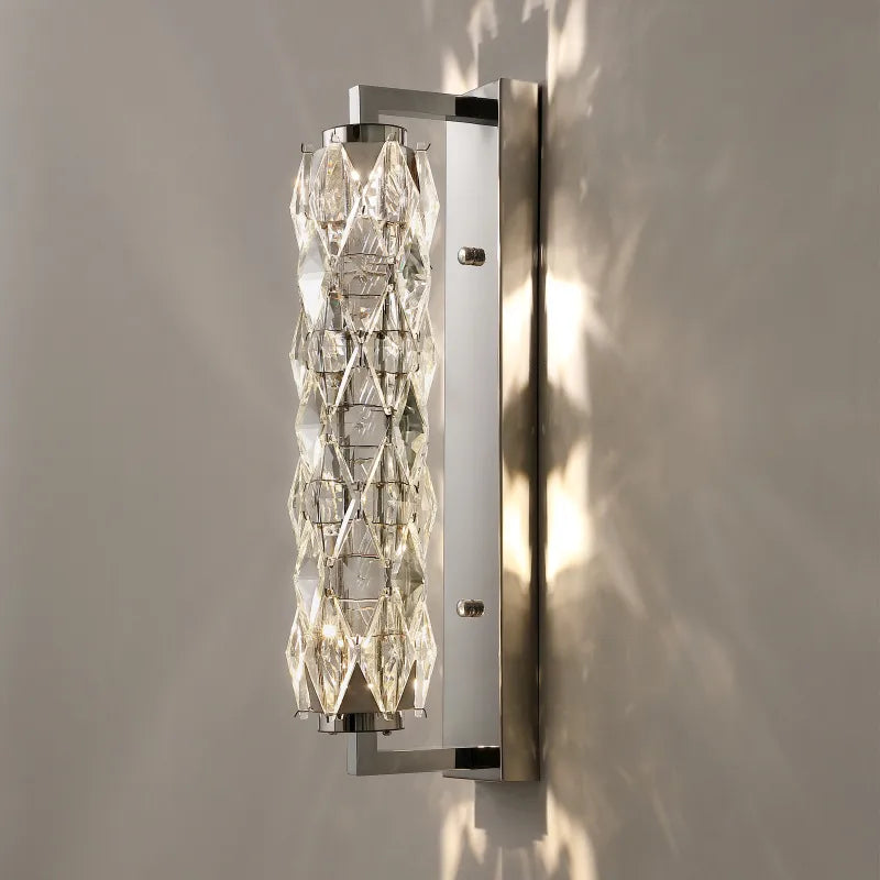 Naomi - Living Room Crystal Wall Lamp Hallway Staircase Light Luxury Lamp TV Sofa Entrance Background Wall Creative Chrome Wall Lamp