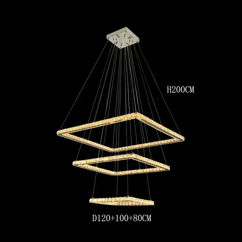 Modern Crystal Pendant Light - LED Chandeliers for Living and Dining Rooms