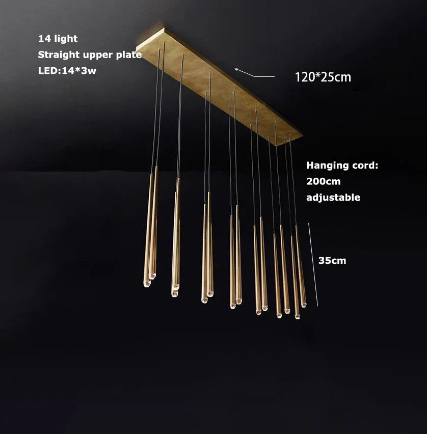 Trendy American Classic Crystal Chrome Chandelier - LED Hanging Lamp