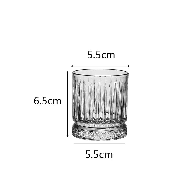 Dlight Decor Diamond Stripe Glass Coffee Cups (100–450ml)
